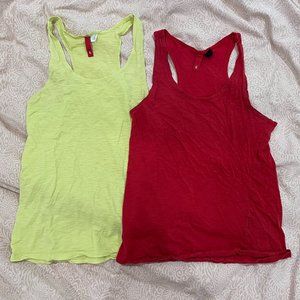 Women's 6 H&M Red & Yellow 2-Pack Tanks